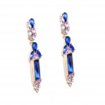 Ivanka Sapphire Art Deco Stone Dangle Earrings